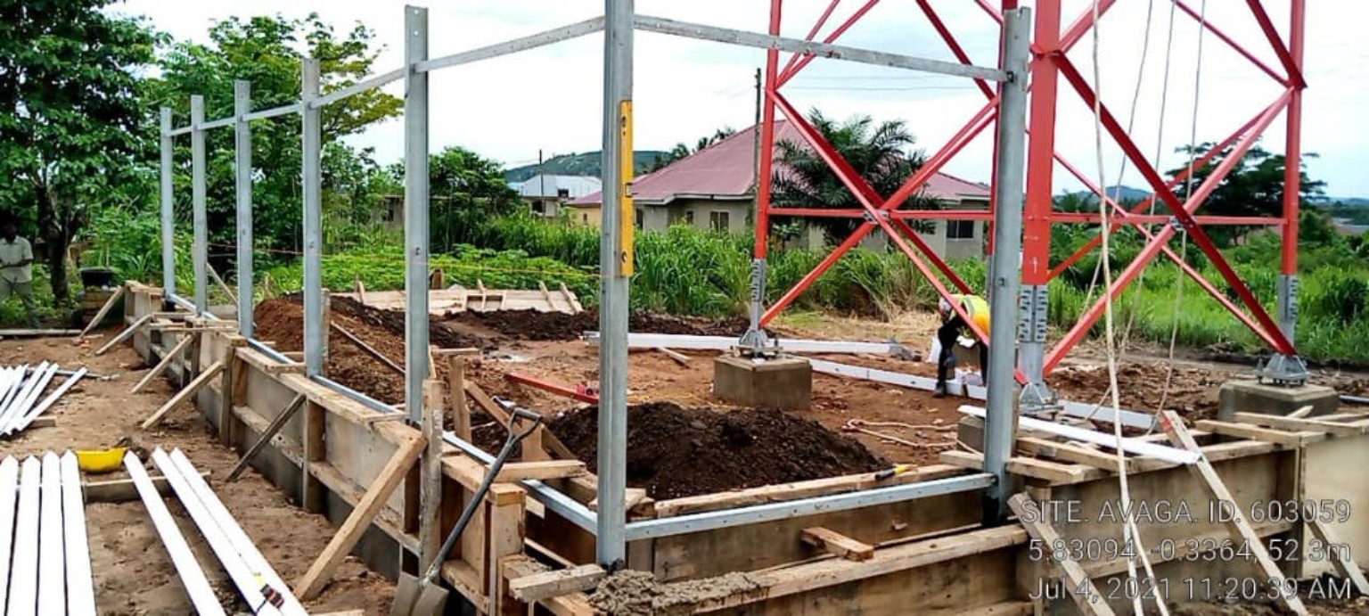 Tower compound construction works in progress
