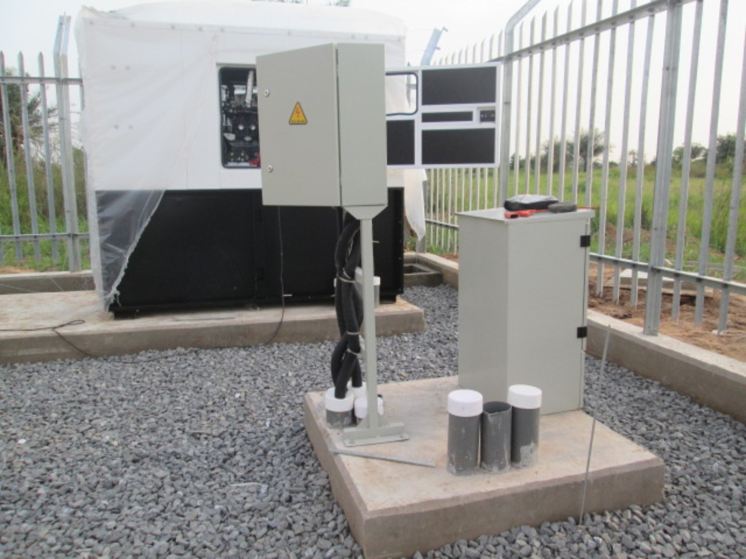 Generator and electrical power equipment installation at a telecommunications site
